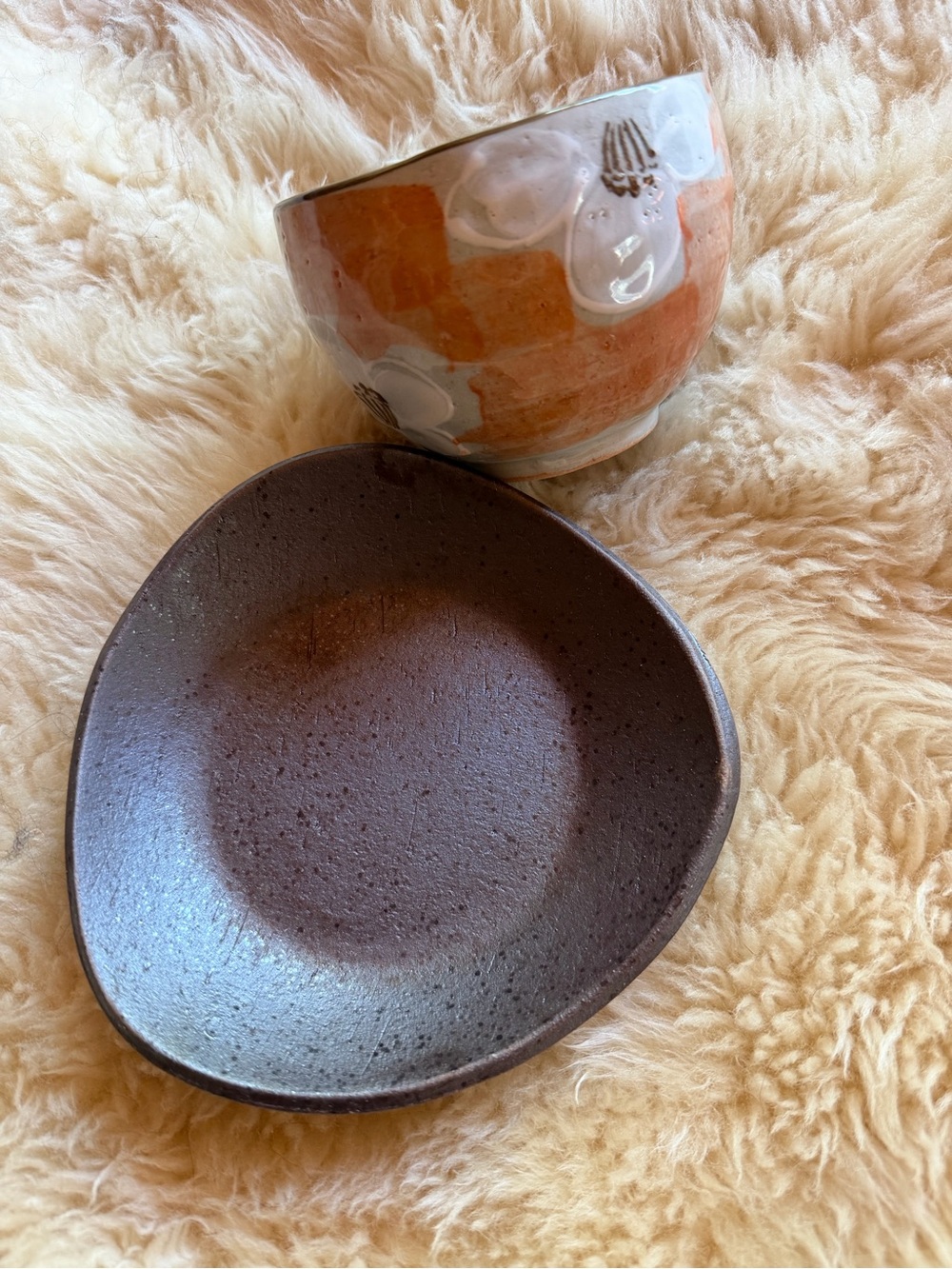 Handmade Matcha cup with plate